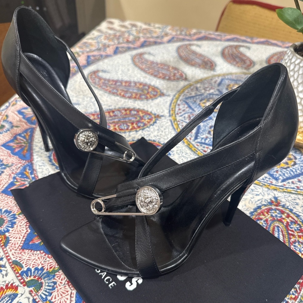 Versus Versace sandals with safety pin hardware